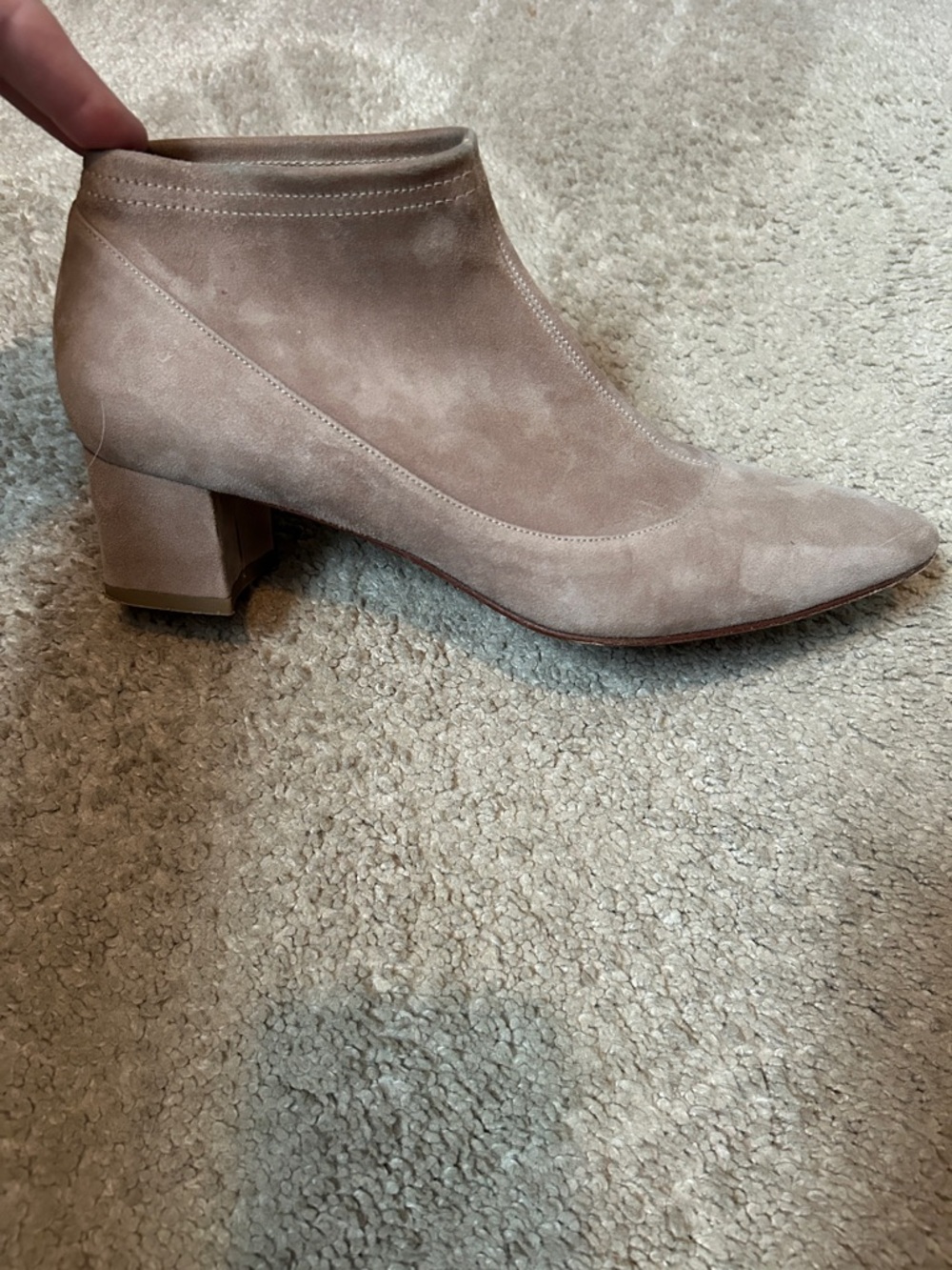 Aquatalia Taupe Suede Ankle Boot